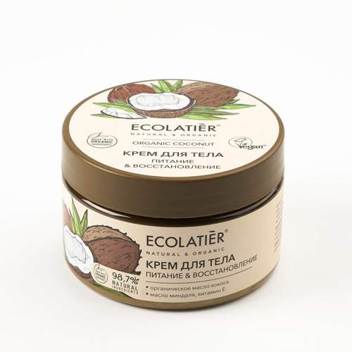 Крем для тела Ecolatier Organic Coconut Питание + Восстановление 250 мл - купить в Мегамаркет Новосибирск, цена на Мегамаркет