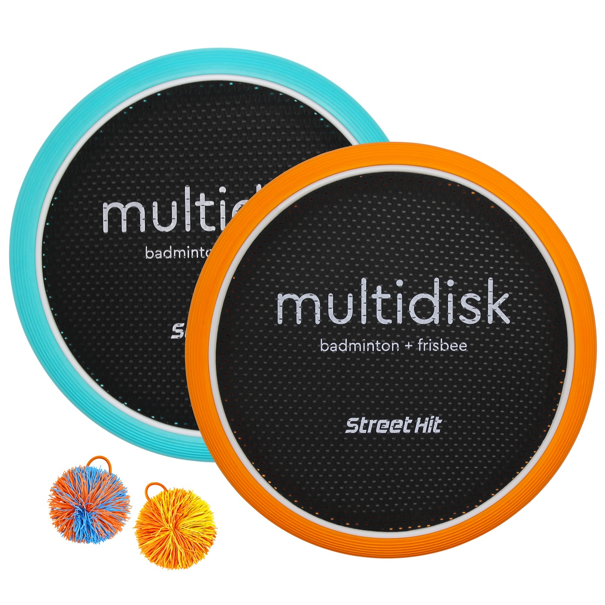 Игра Мультидиск "Street Hit" Премиум Mini (Бадминтон+Фрисби), 30 см, оранжево-голубой