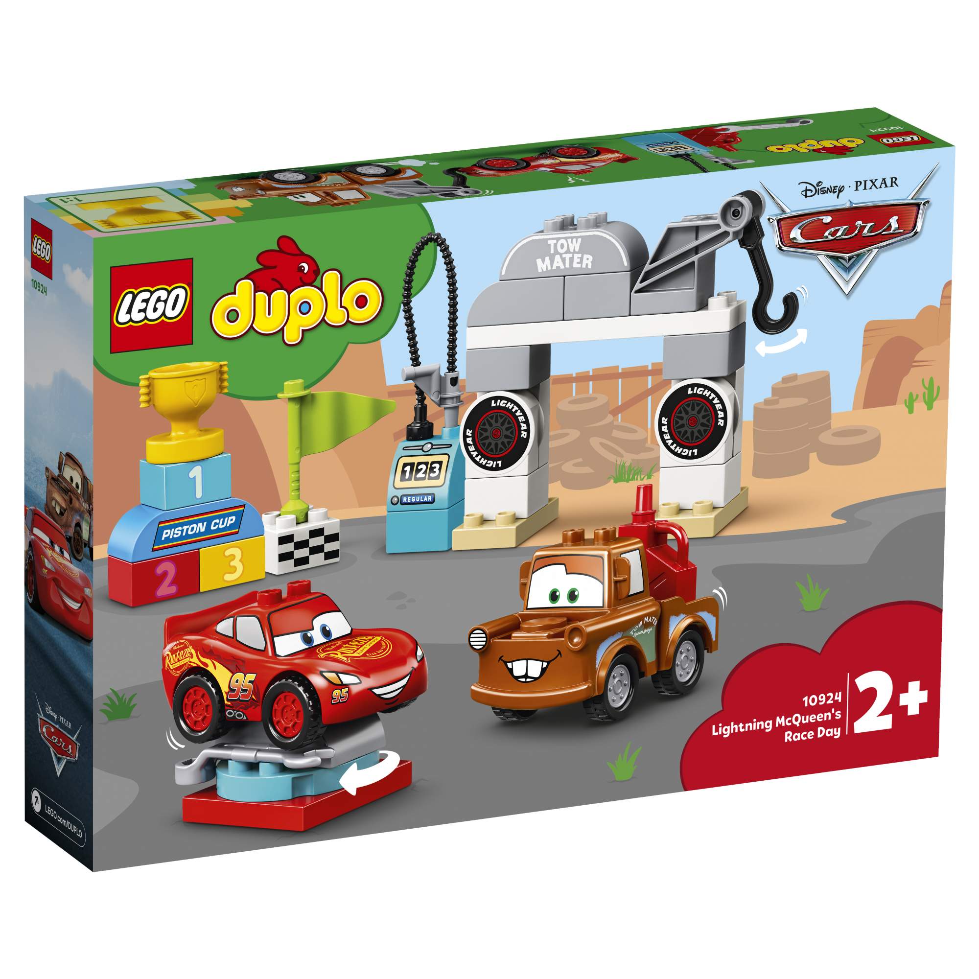 Отзывы о конструктор LEGO DUPLO & Disney Cars 10924 Гонки Молнии МакКуина -  отзывы покупателей на Мегамаркет | конструкторы LEGO 10924 - 100026632028