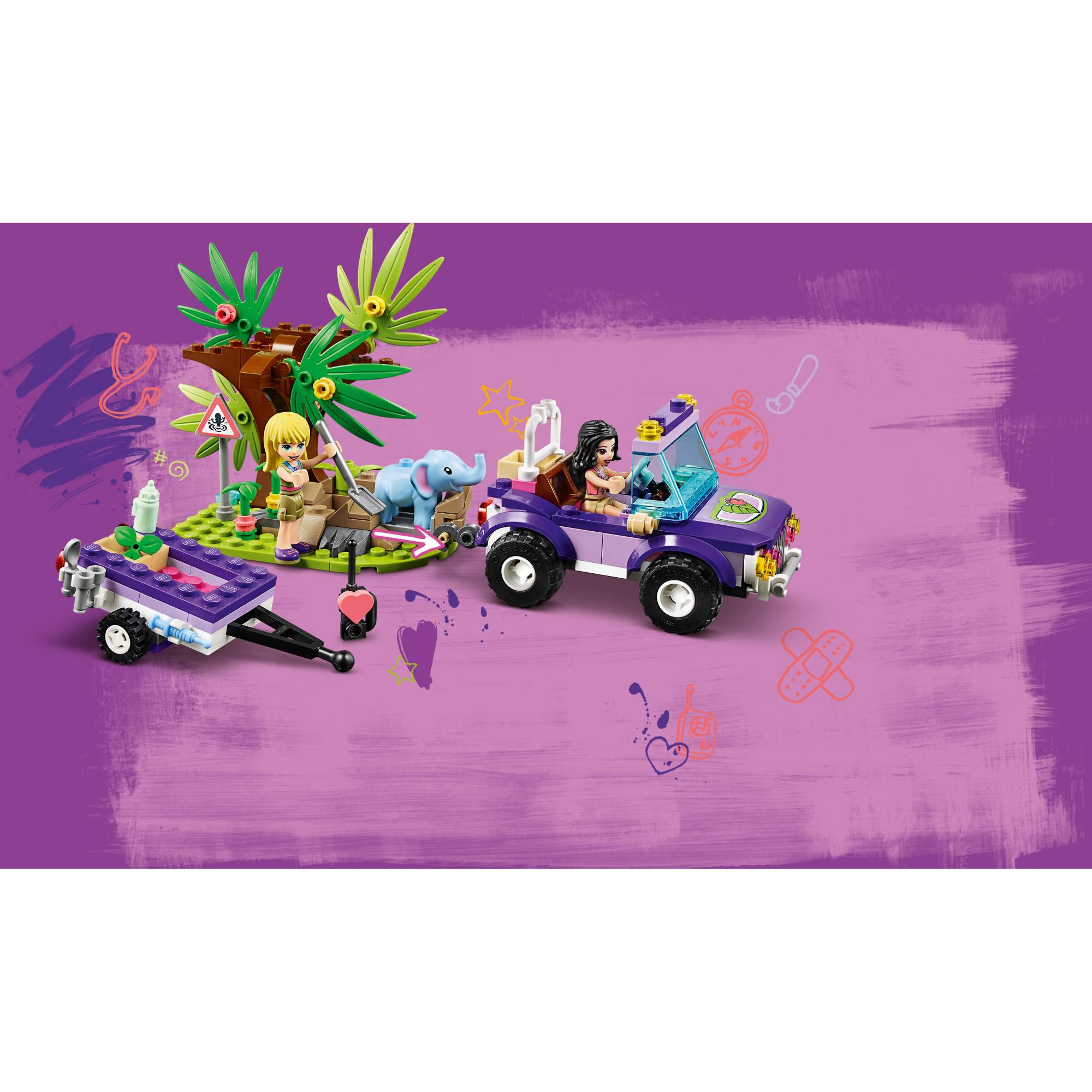 Конструктор LEGO Friends Джунгли: спасение слонёнка, 203 деталей, 41421 ...
