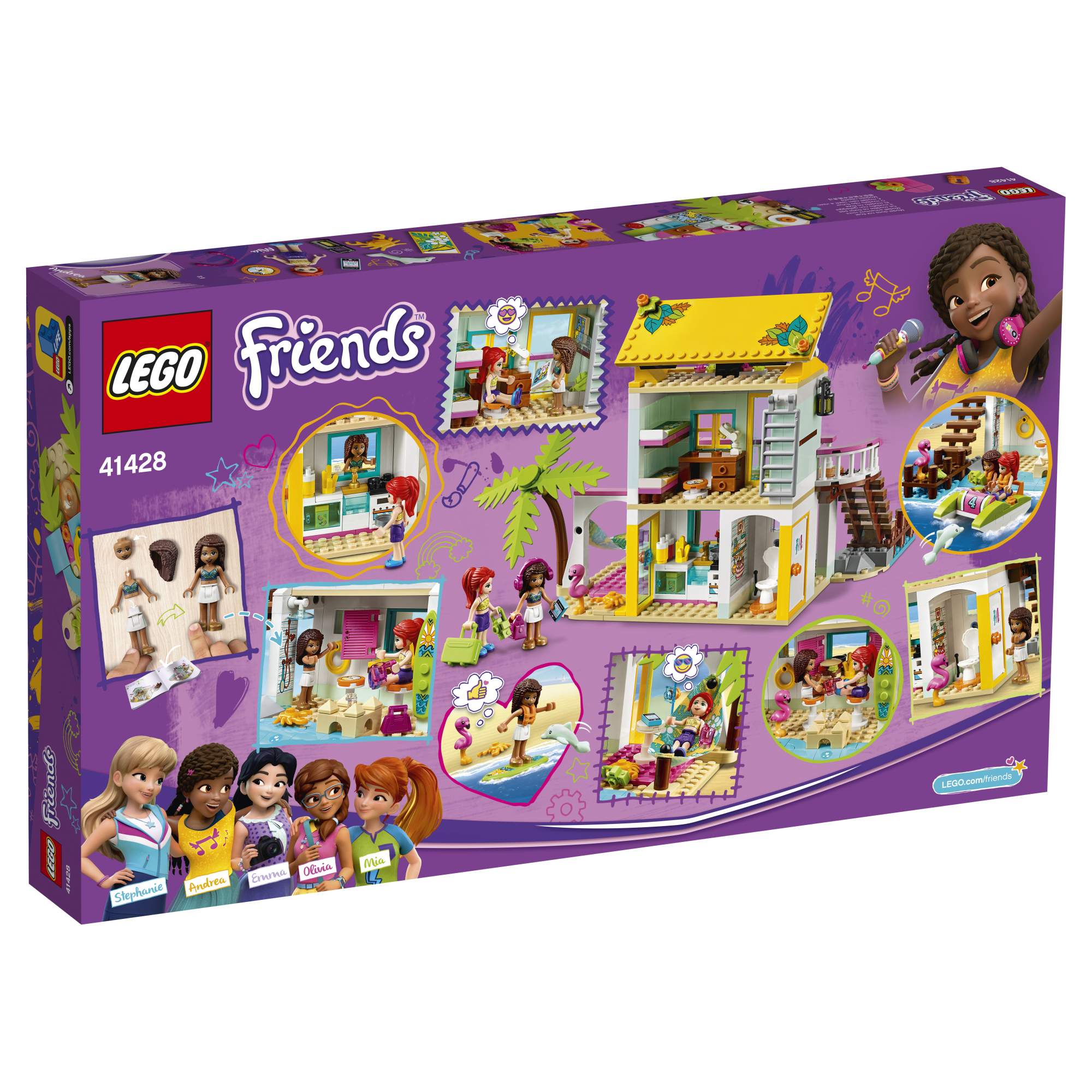 Купить конструктор LEGO Friends 41428 Пляжный домик, цены на Мегамаркет |  Артикул: 100026632046