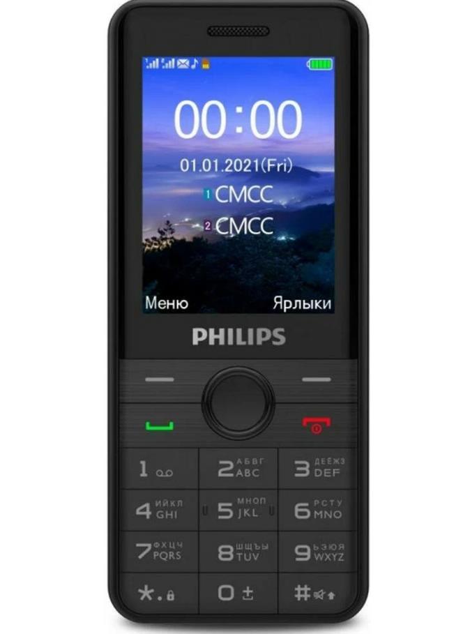 Мобильный телефон Philips E172 Xenium черный моноблок 2Sim 2.4" 240x320 - купить в Texnoplace, цена на Мегамаркет