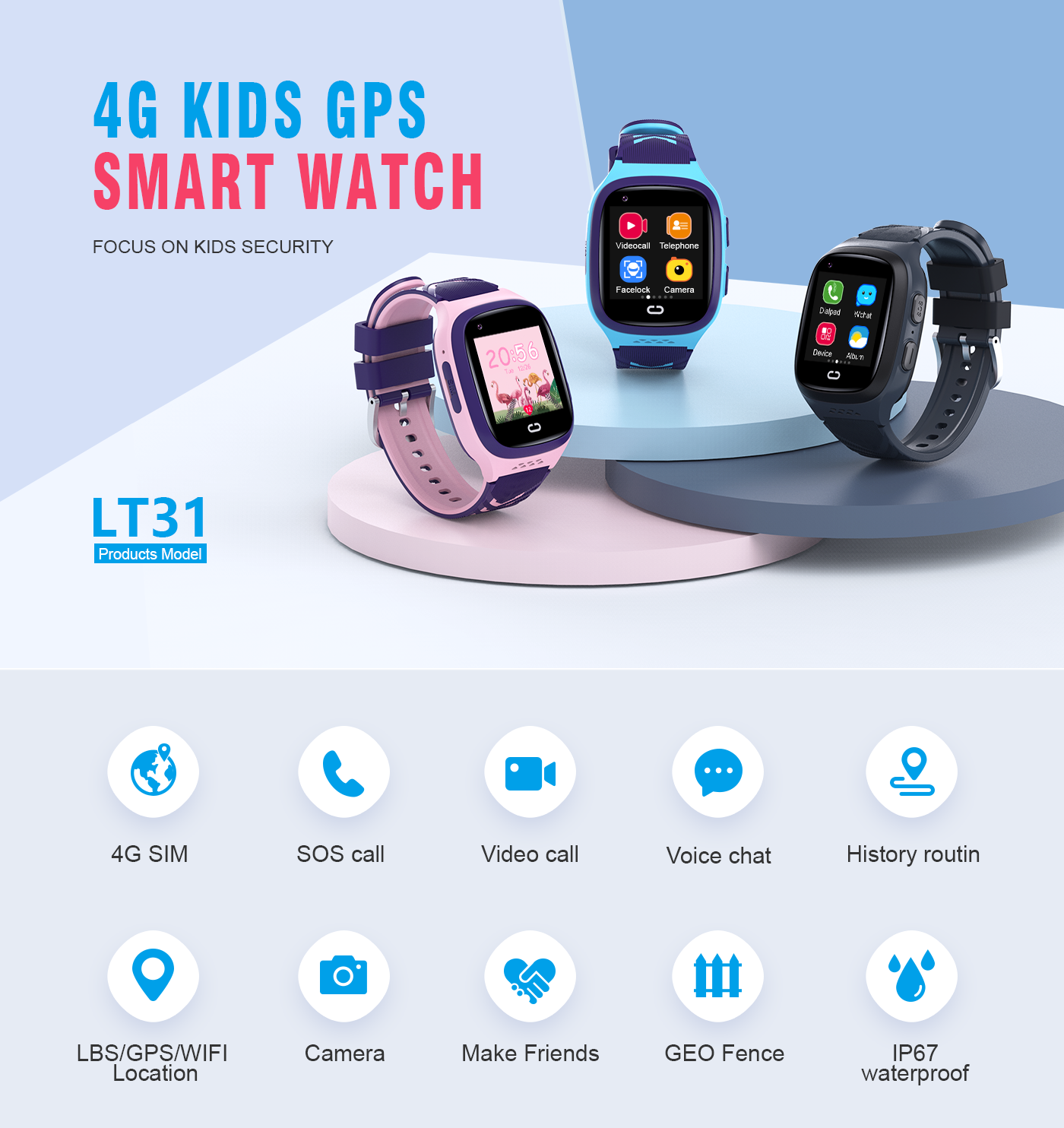 Детские умные смарт-часы Smart Baby Watch LT31E (Голубой), купить в Москве,  цены в интернет-магазинах на Мегамаркет