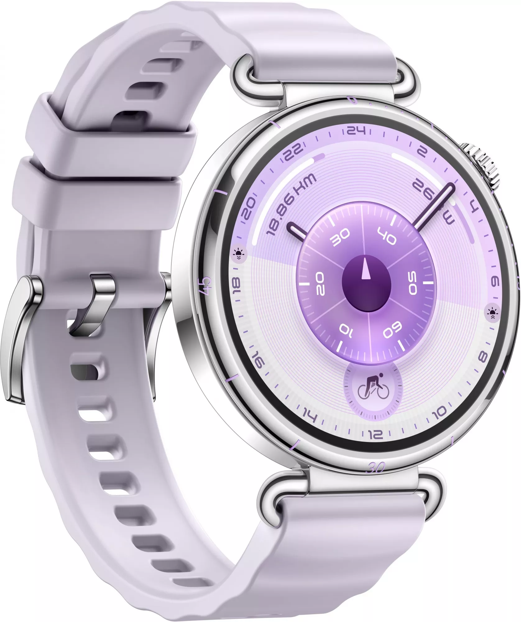 Смарт-часы HUAWEI Watch GT 6 серебристый/фиолетовый (55020FVU) – купить в Москве, цены в интернет-магазинах на Мегамаркет