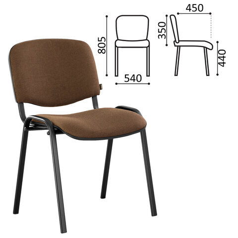 Офисный стул Brabix Iso 531973, черный/коричневый