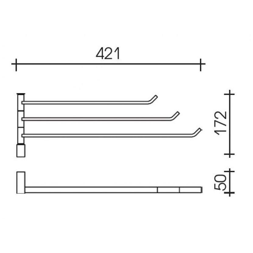 Schein. Полотенцесушитель рога тройной.