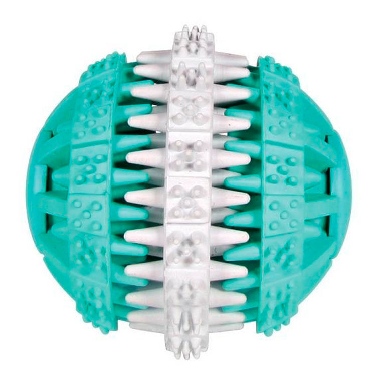 Жевательная игрушка для собак Nobby Dental Fun Мяч Комби, голубо-белый, 6см