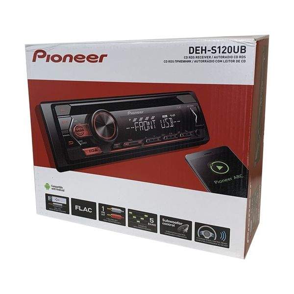 Автомагнитола PIONEER DEH-S120UB, 4x50вт,USB/MP3/CD/Android, красная подсветка
