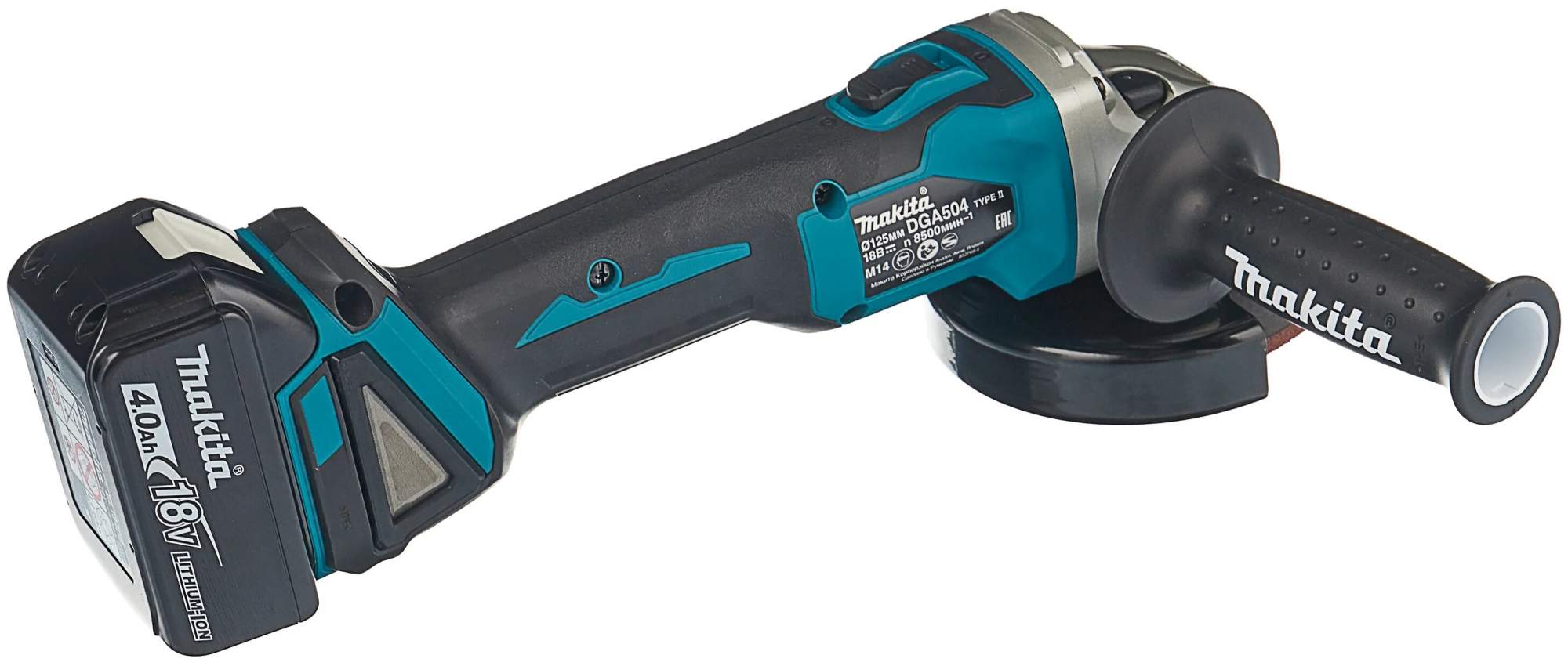 Шлифмашина угловая Makita DGA504RME аккумуляторная, 18В, 2х4Ач Li-ion, 8500  об/м - купить в Мегамаркет Москва Пушкино, цена на Мегамаркет