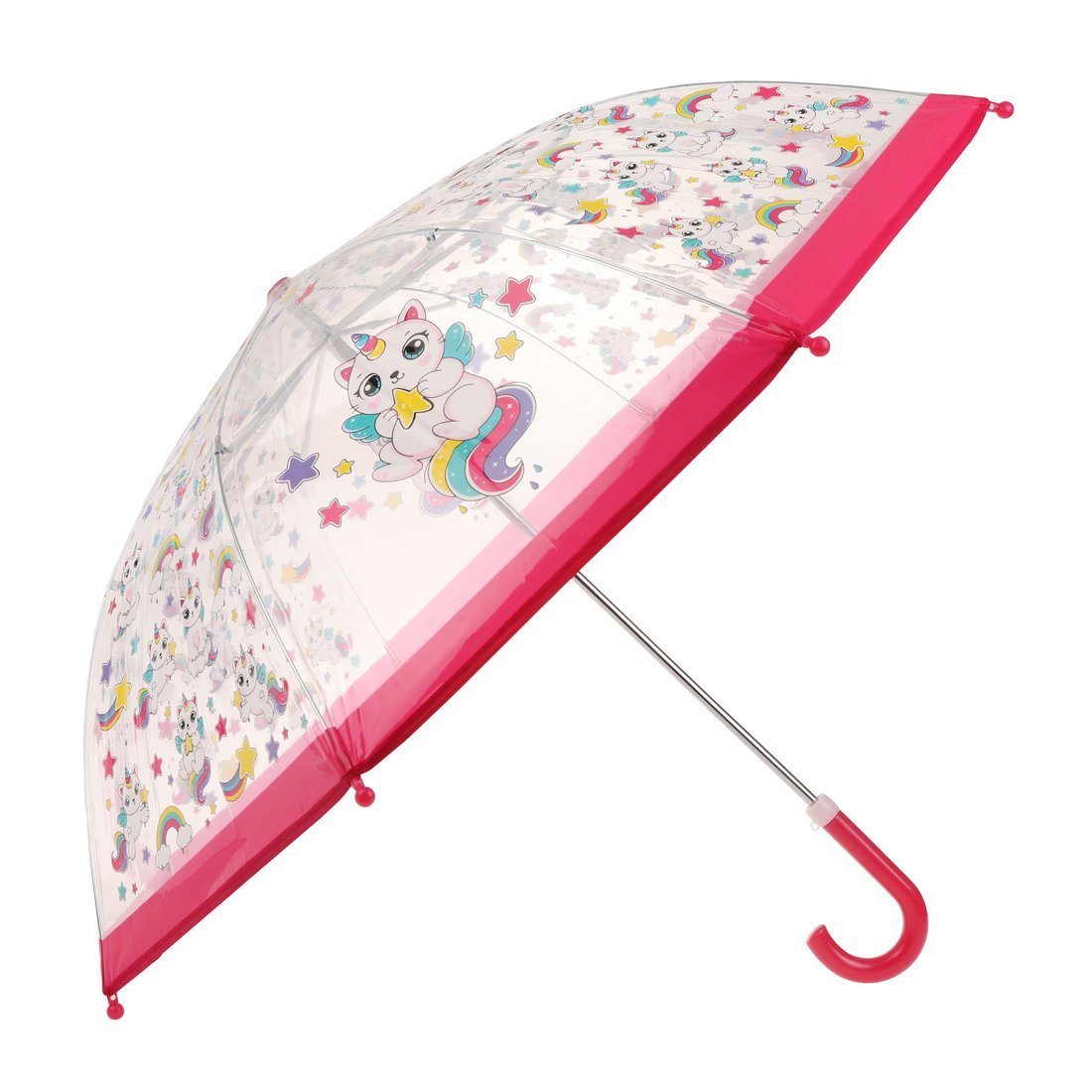 Зонт детский Mary Poppins Кэттикорн прозрачный 48 см.