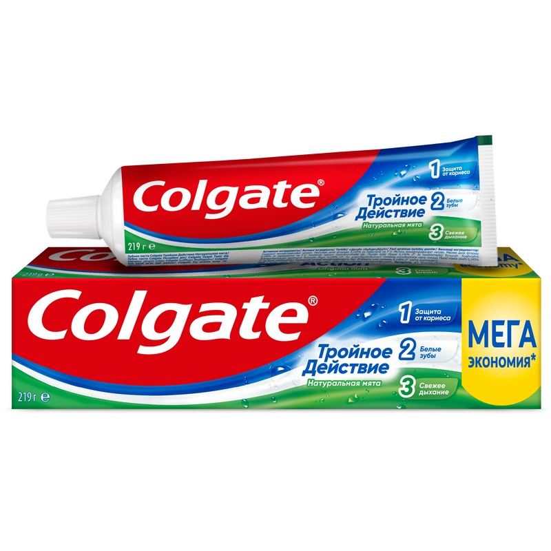 Купить зубная паста Colgate Тройное действие 150 мл, цены на Мегамаркет | Артикул: 100002564398