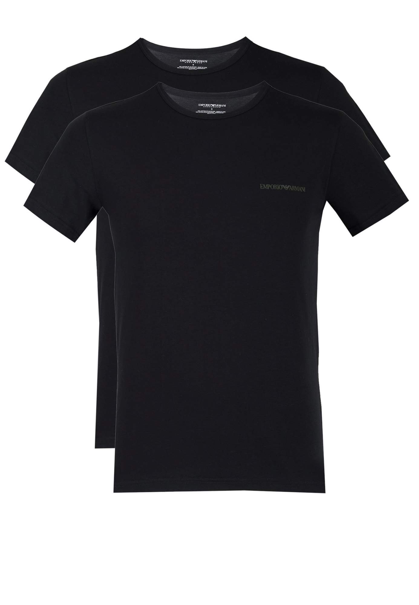Комплект футболок мужских Emporio Armani 121465 черных 2XL