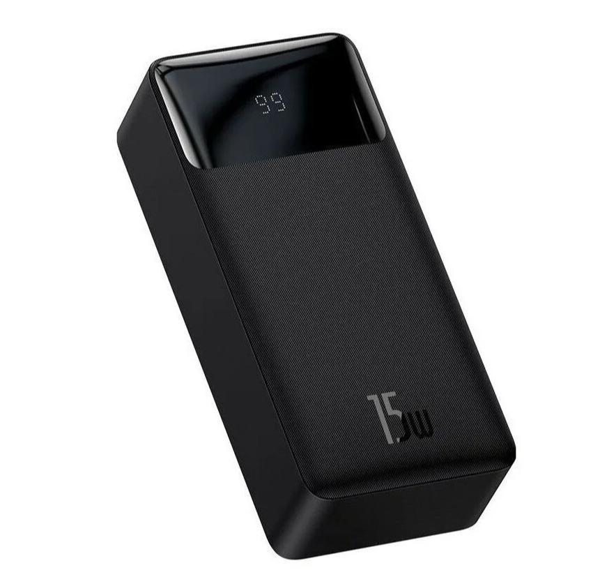 Внешний аккумулятор Baseus Bipow Digital Display Power Bank 30000mAh 15W Black (PPDML-K01) - купить в Магазин на диване, цена на Мегамаркет