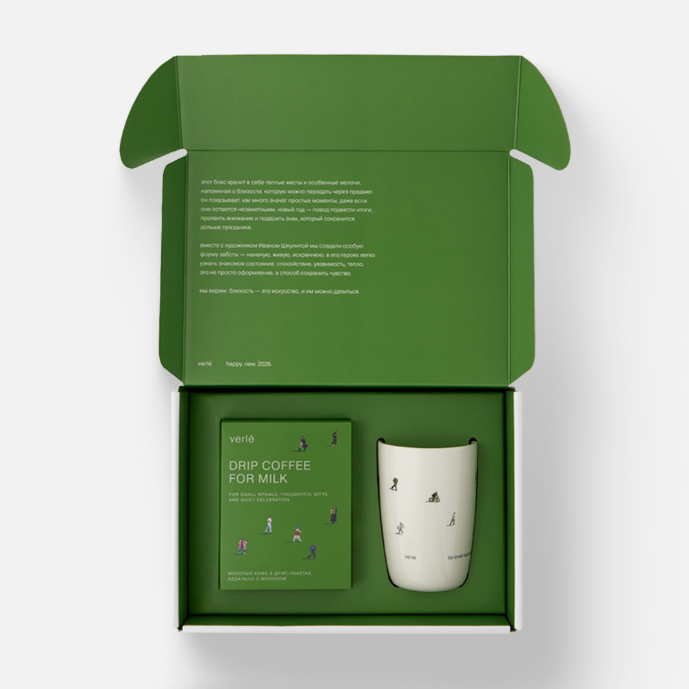 Подарочный набор Verle дрип-кофе с кружкой, 396 г - состав и характеристика - Мегамаркет