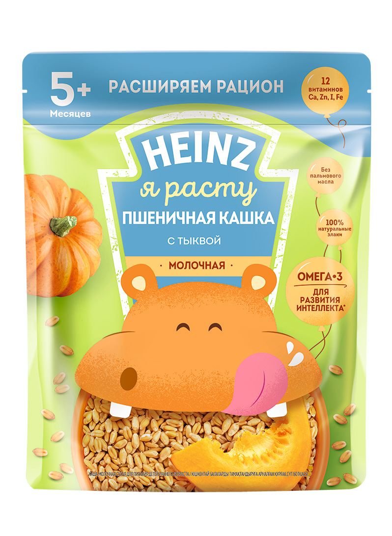 Купить каша молочная Heinz Пшеничная с тыквой с 5 мес. 200 г, цены на  Мегамаркет | Артикул: 600000421744