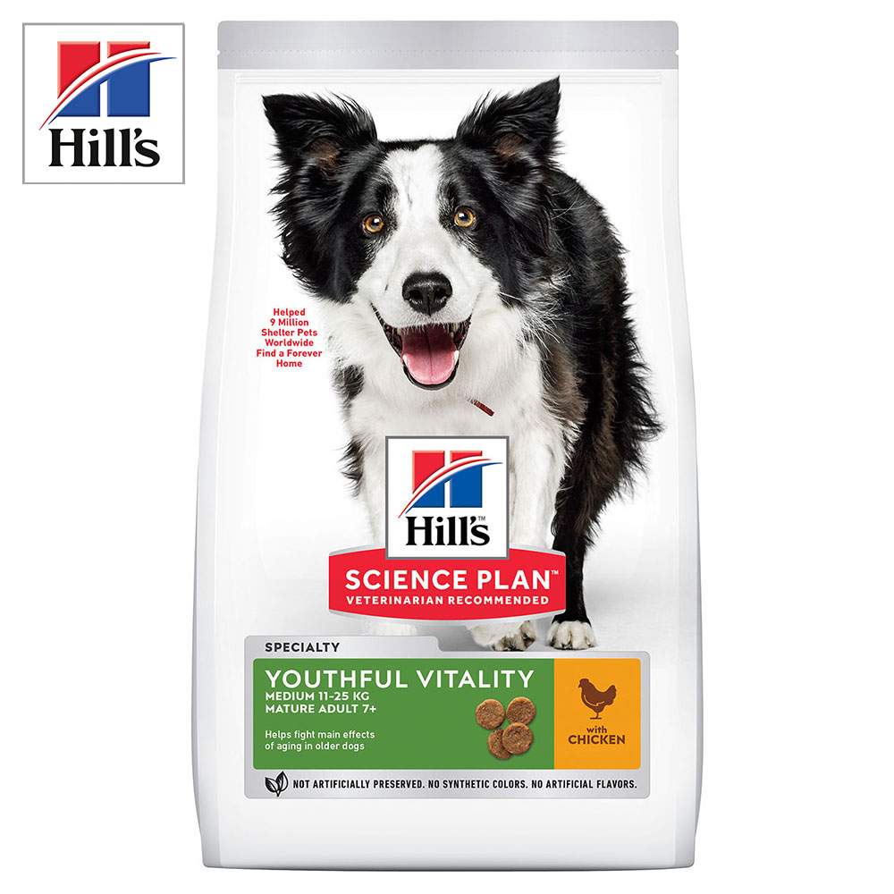 Сухой корм для собак Hill's Science Plan Youthful Vitality, курица, рис, 12кг