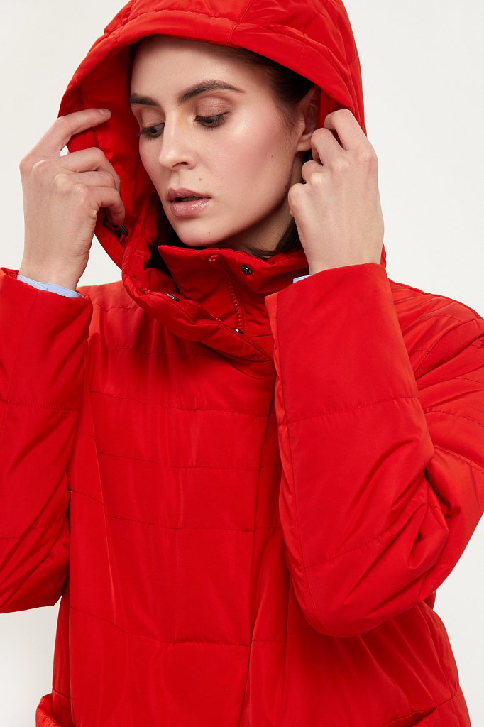 Пальто женское Finn Flare B21-12002 красное L