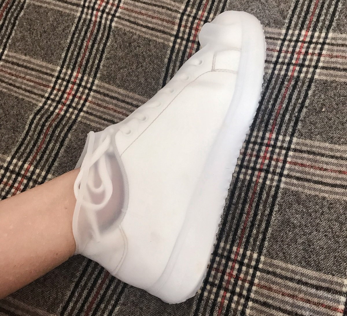 Силиконовые чехлы для обуви ZDK белые размер L