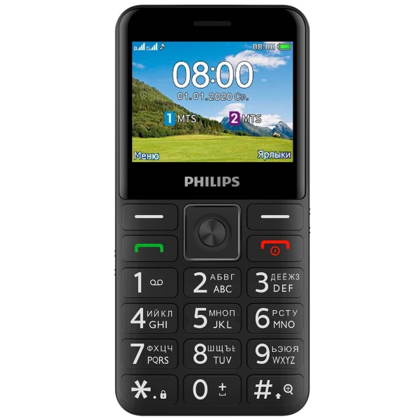 Мобильный телефон Philips Xenium E207 Black, купить в Москве, цены в интернет-магазинах на Мегамаркет