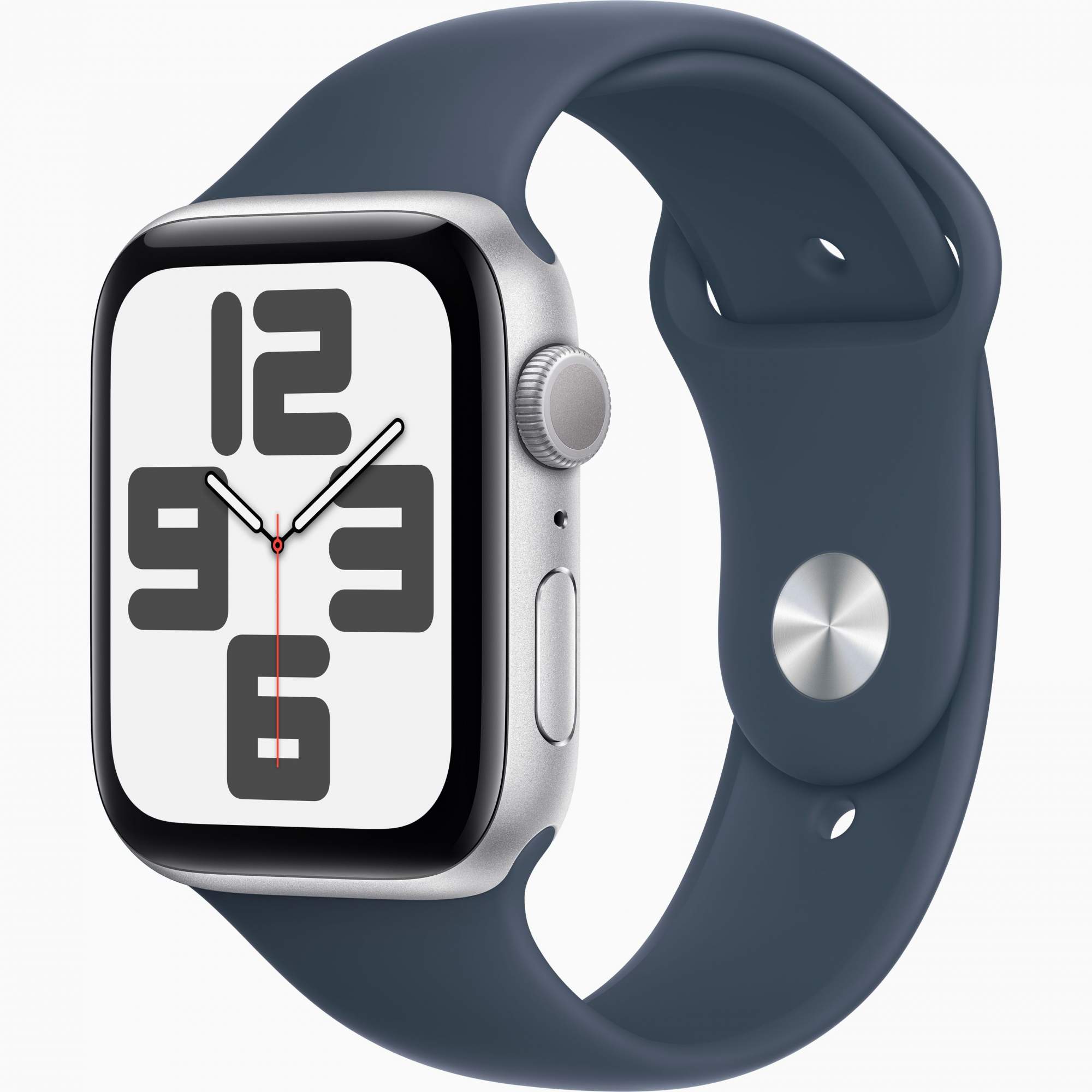 Смарт-часы Apple Watch SE2 44 mm Silver Aluminium Case, SM, Storm Blue Sport Band, купить в Москве, цены в интернет-магазинах на Мегамаркет