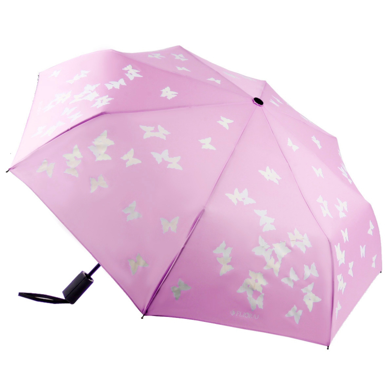 Зонт складной женский автоматический Flioraj 210716 FJ розовый