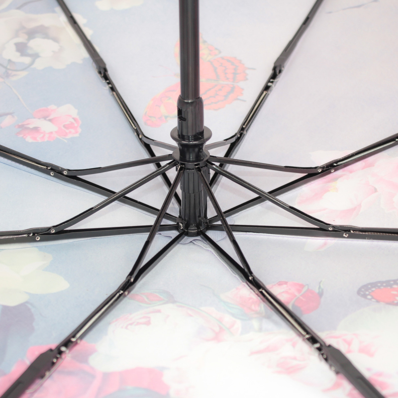 Зонт складной женский автоматический Flioraj 231215new FJ серый