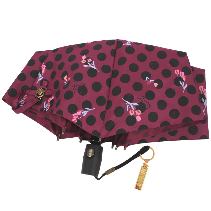 Зонт складной женский автоматический Flioraj 16063 FJ фиолетовый