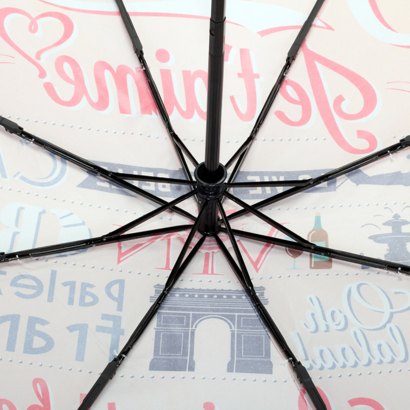 Зонт складной женский автоматический Flioraj 013-039FJ розовый