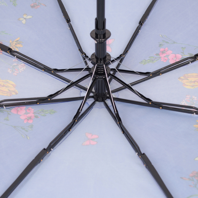 Зонт складной женский полуавтоматический Flioraj 100118 FJ синий