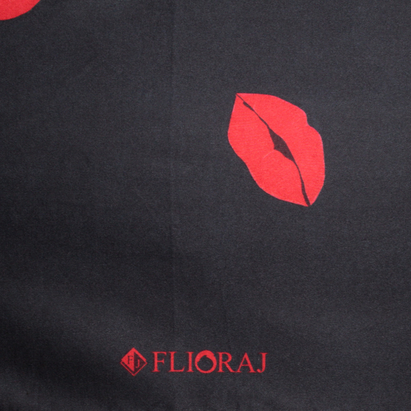 Зонт складной женский полуавтоматический Flioraj 100122 FJ черный