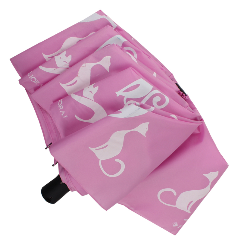 Зонт складной женский полуавтоматический Flioraj 100616 FJ розовый