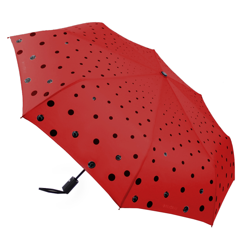 Зонт складной женский автоматический Flioraj 160407 FJ красный