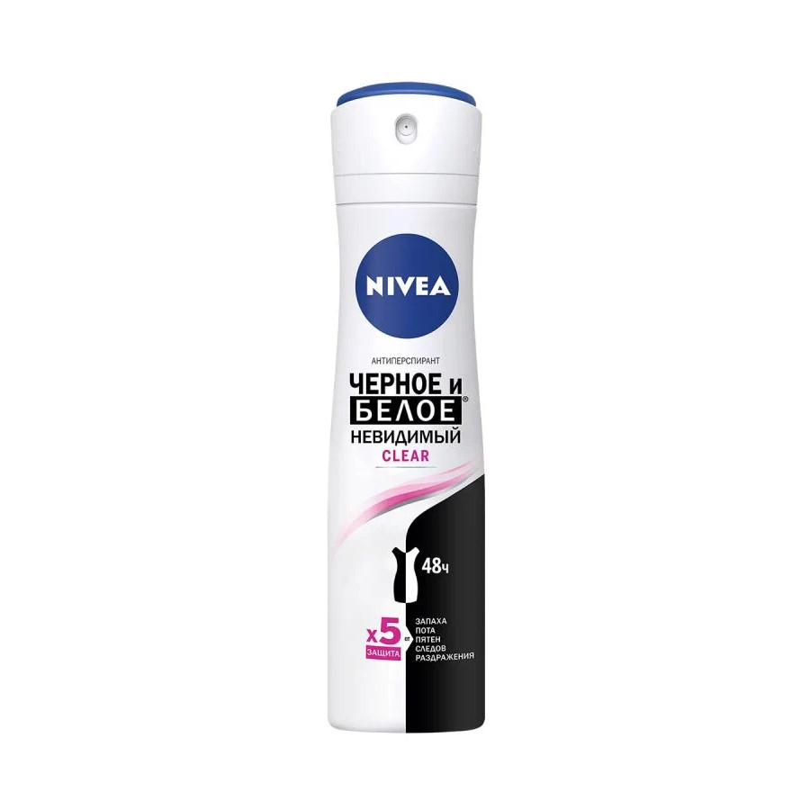 Купить антиперспирант Nivea Спрей женский Невидимая защита для черного и белого Клер 150мл, цены на Мегамаркет | Артикул: 100000497609