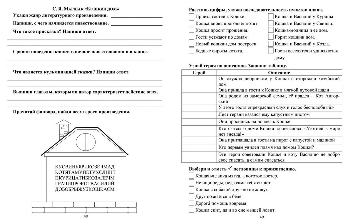 План читательского дневника 9 класс