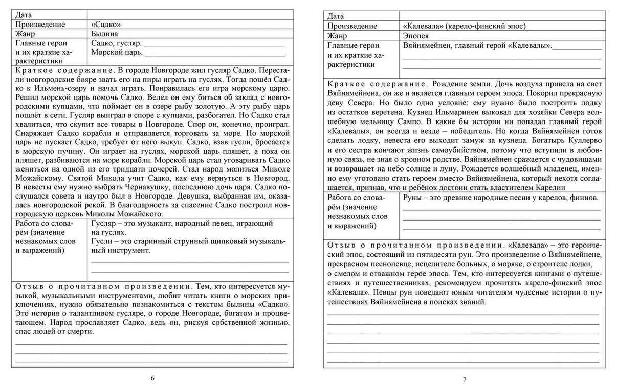 Читательский дневник: 7-8 классы. Содержание произведений с отзывами.  Характеристики ге… - купить в Москве, цены на Мегамаркет | 100026264385