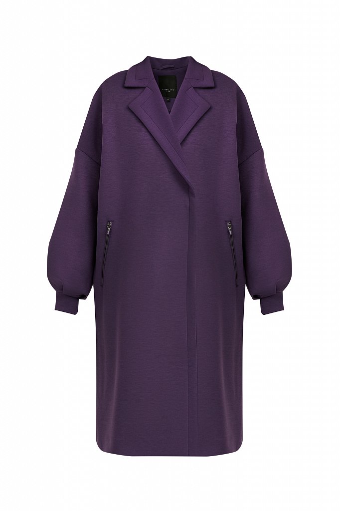 Пальто женское Finn Flare B21-11033 фиолетовое 2XL