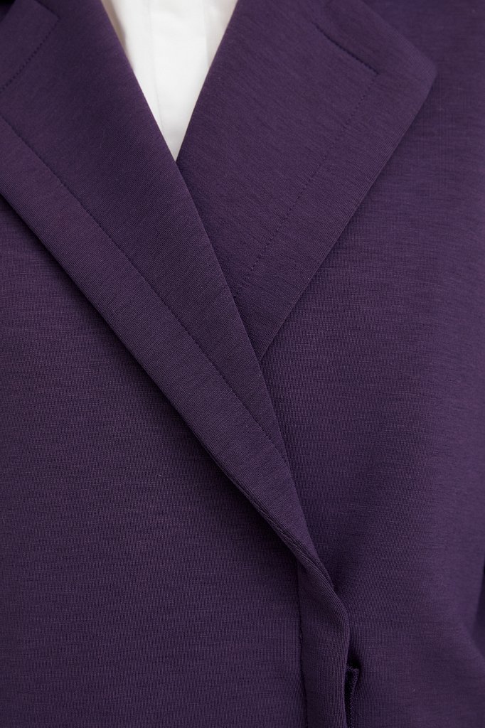 Пальто женское Finn Flare B21-11033 фиолетовое 2XL