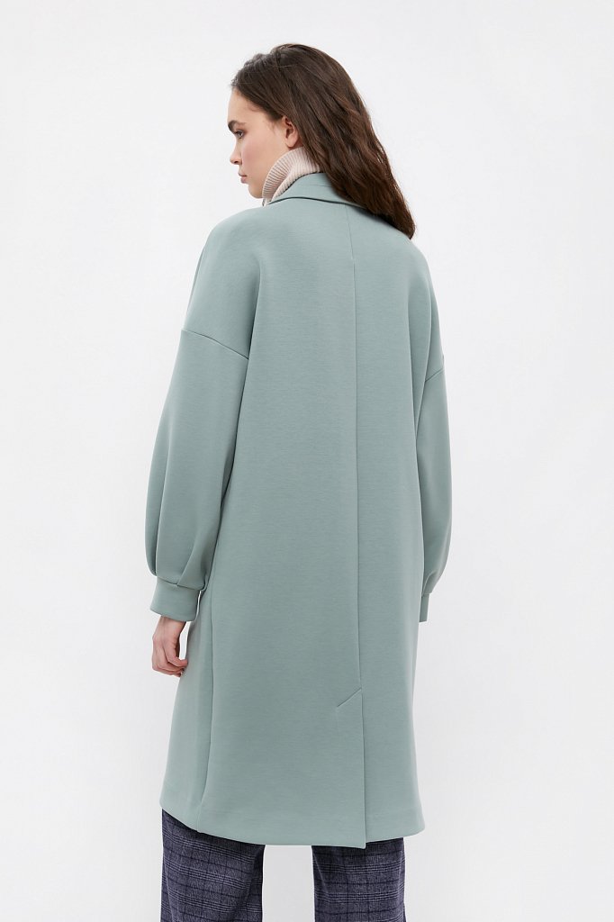 Пальто женское Finn Flare B21-11033 зеленое XL