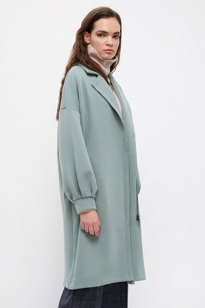 Пальто женское Finn Flare B21-11033 зеленое L