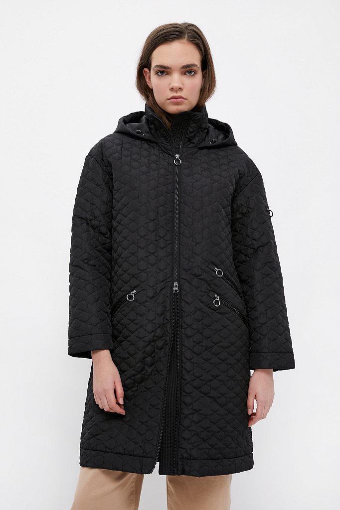 Пальто женское Finn Flare B21-32004 черное XL