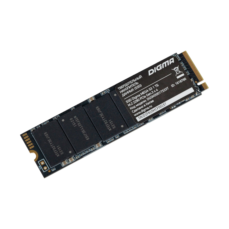 SSD накопитель DIGMA Mega S3 M.2 2280 1 ТБ (DGSM3001TS33T) - купить в Ситилинк, цена на Мегамаркет