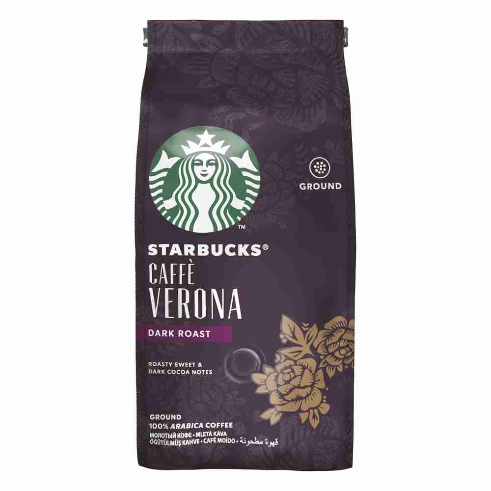 Кофе молотый Starbucks Сaffe Verona темной обжарки 200 г - отзывы  покупателей на маркетплейсе Мегамаркет | Артикул: 100025450518