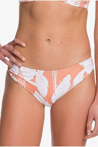 Плавки женские Roxy Printed Beach Classics ERJX403879 оранжевые; белые S INT
