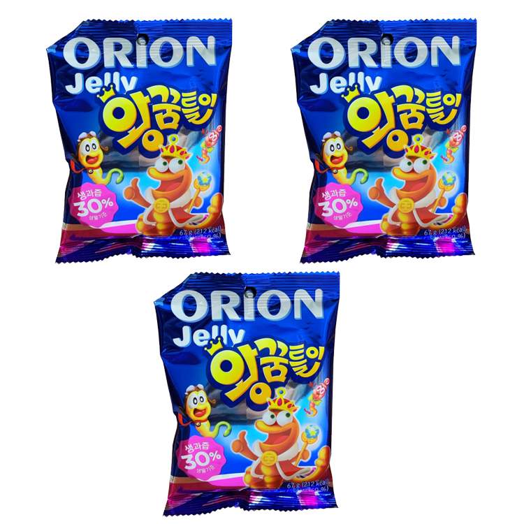 Конфеты мармеладные Orion червячки (3 шт. по 67 г)