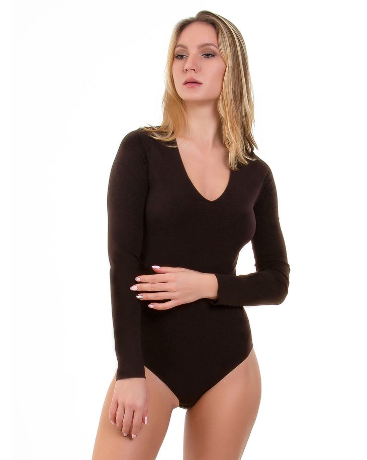 Боди женское Mademoiselle Body Scollo Ampio (Ilar) коричневое S/M