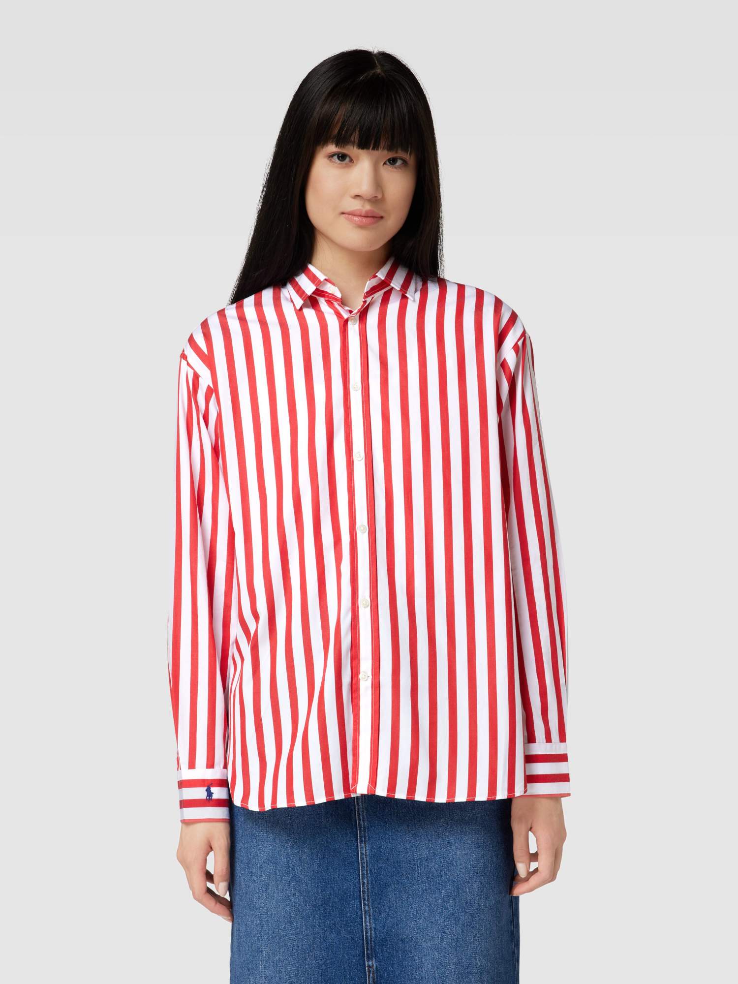 Рубашка женская Polo Ralph Lauren 1889705 красная 34 EU - купить в Москве, цены на Мегамаркет | 600016140175
