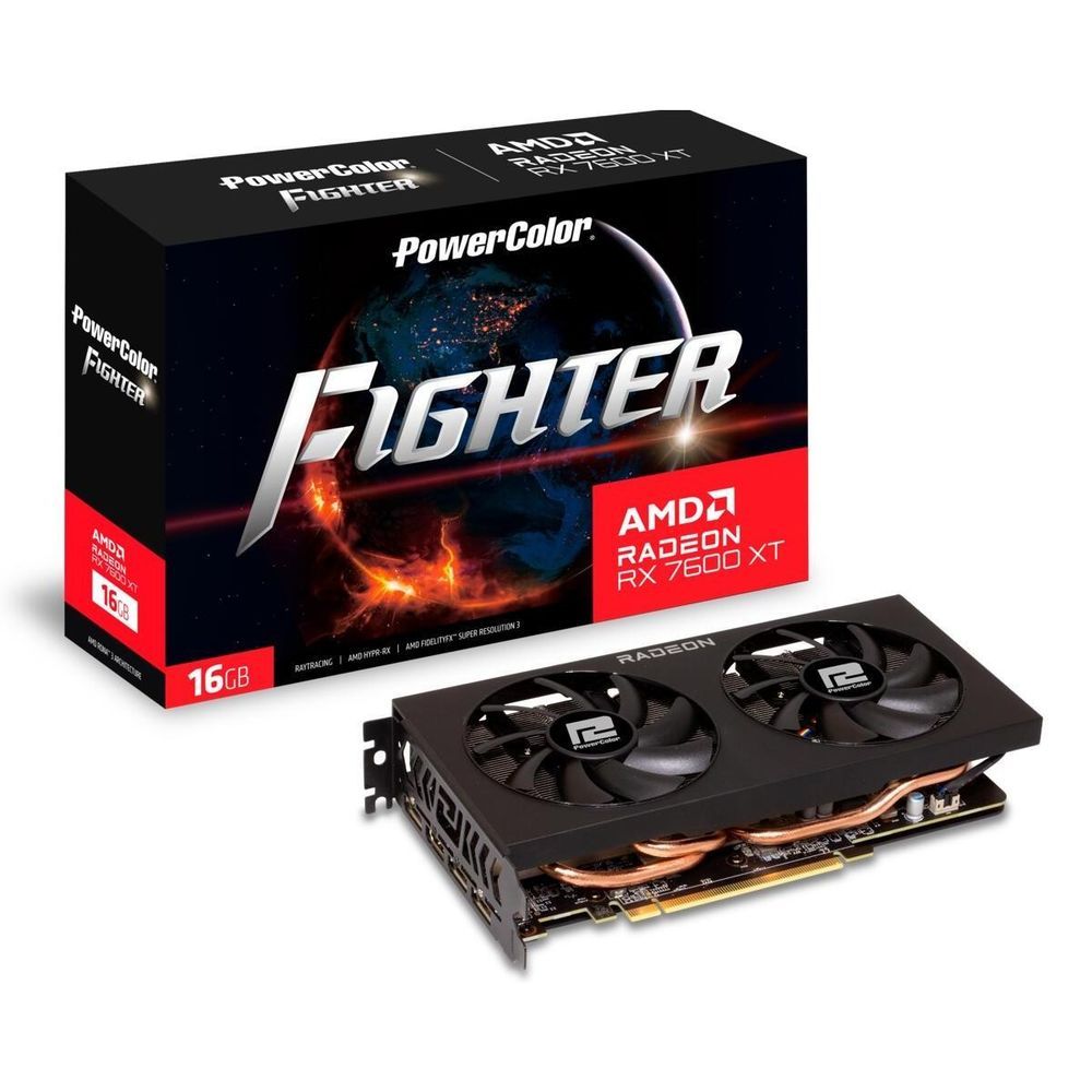 Видеокарта AMD PowerColor RX7600XT Fighter - купить в X-PC, цена на Мегамаркет