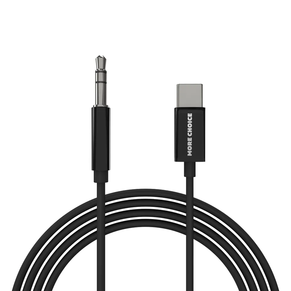 Аудиокабель More choice UK22a AUX 3.5mm Type-C 1м Black, купить в Москве,  цены в интернет-магазинах на Мегамаркет