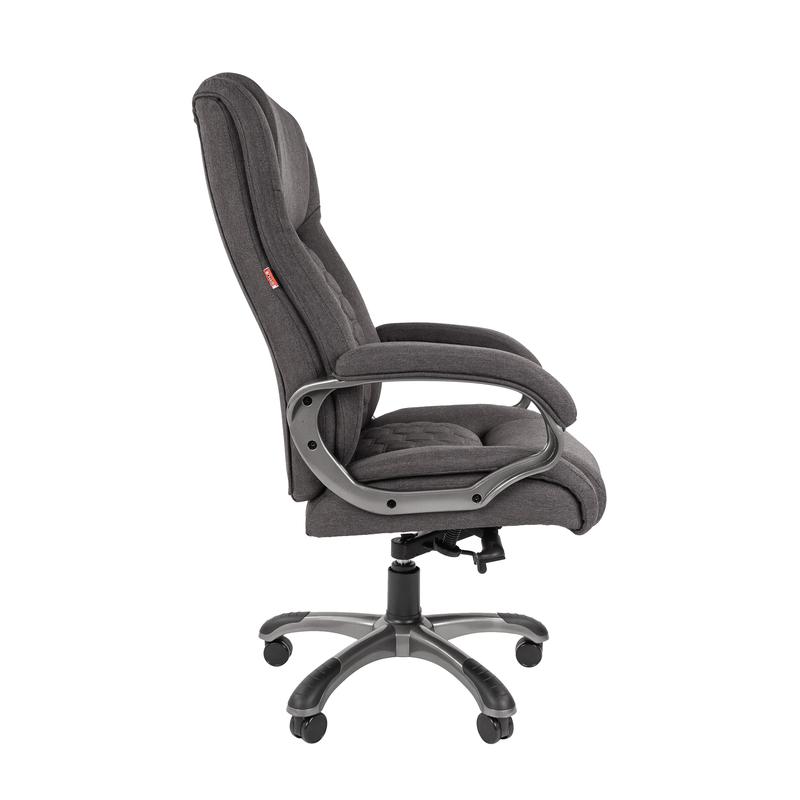 Кресло офисное easy chair 641 серое ткань пластик