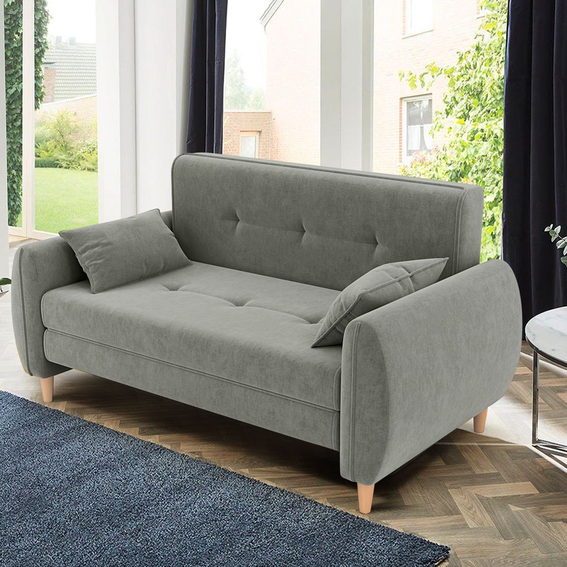 Раскладной диван Алито Твикс, 120х200, серый - купить в Фабрика мебели "Алито", цена на Мегамаркет